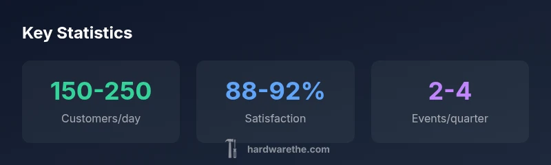 Infographic showing Ace Hardware West Allis store metrics