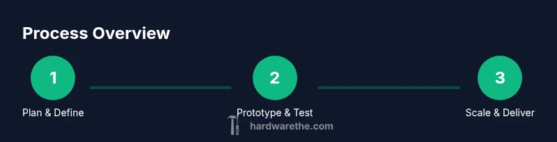 Process overview of computer hardware manufacturing on a factory floor