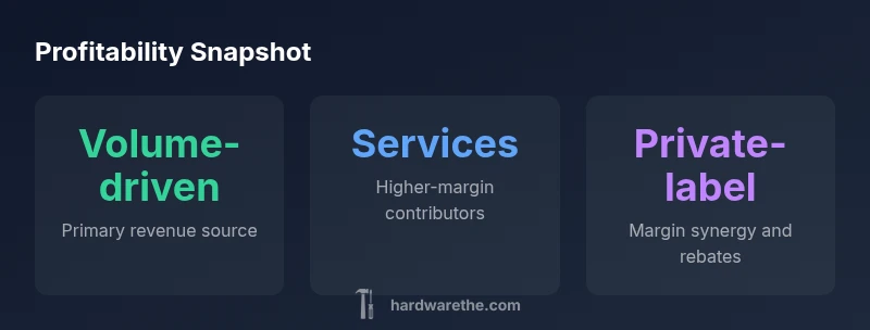 Infographic illustrating hardware store profitability drivers