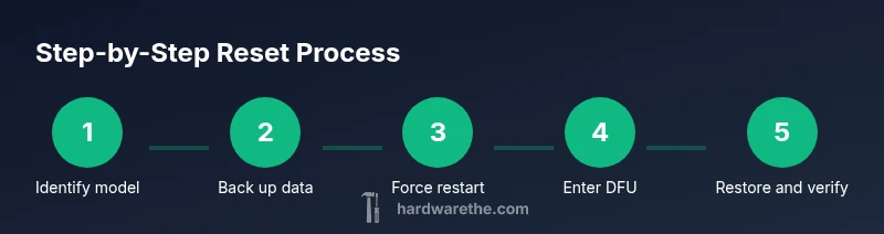 Process diagram of iPhone reset steps