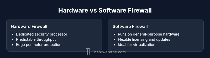 Comparison chart of hardware vs software firewalls