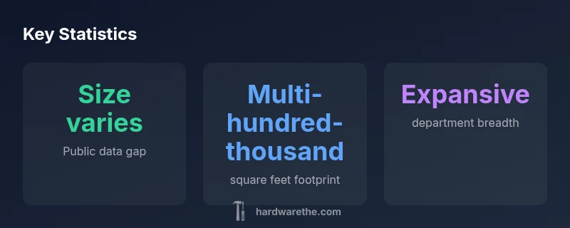 Hartville Hardware size infographic showing scale indicators