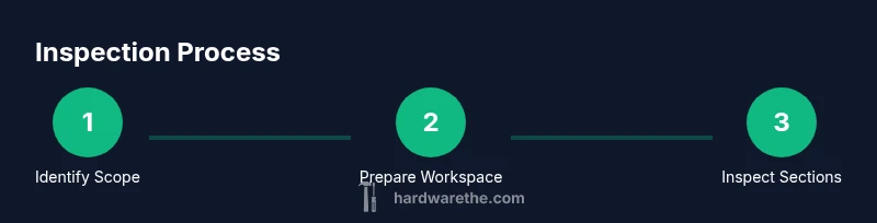 Infographic showing step-by-step hardware inspection process