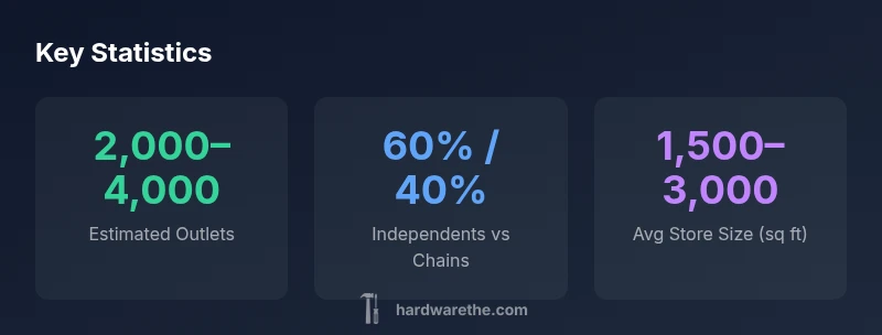Infographic showing hardware store distribution in South Africa