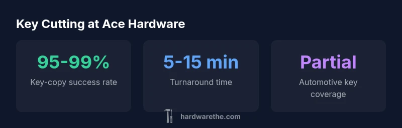 Infographic showing Ace Hardware key-cutting statistics
