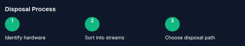 Process diagram for hardware disposal in NYC