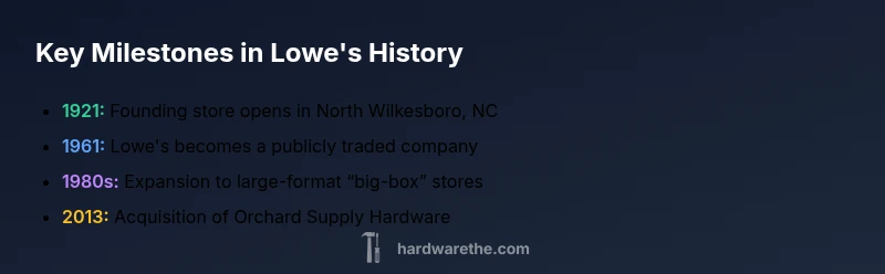 Key milestones in Lowe's history