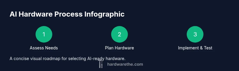 Infographic showing a three-step AI hardware selection process