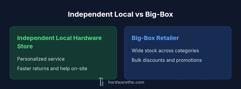 Comparison of independent local stores vs big-box retailers